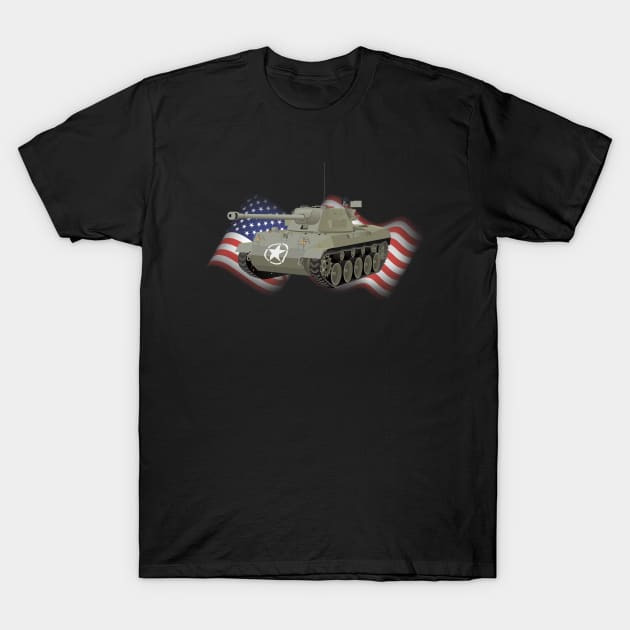 M18 Hellcat American WW2 Tank Destroyer T-Shirt by NorseTech